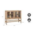 Aparador Actual 4 Puertas Acristaladas Madera de Mindi Virelle