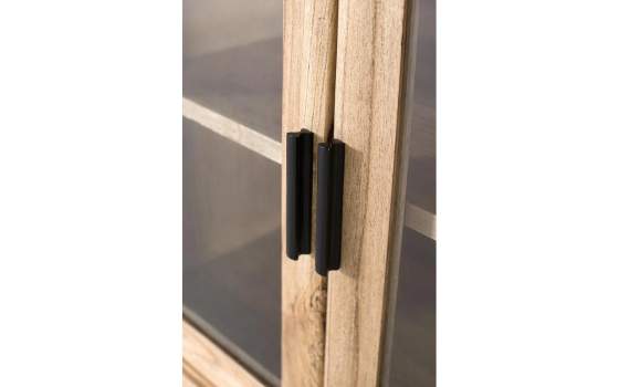 Aparador Actual 4 Puertas Acristaladas Madera de Mindi Virelle