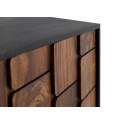 Aparador Actual 4 Puertas Bicolor Negro Madera Serie Mysore