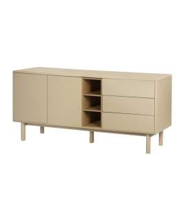 Aparador Actual Beige 2 Puertas 3 Cajones Mollaris