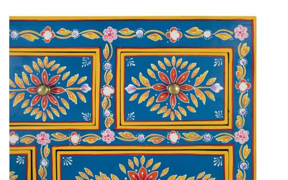 Aparador Alto Chino 7 Cajones 2 Puertas Pintado Serie Dalian