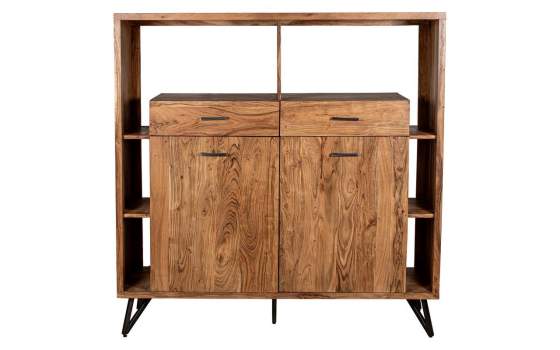 Aparador Alto Industrial 2 Cajones 2 Puertas Serie Althaus