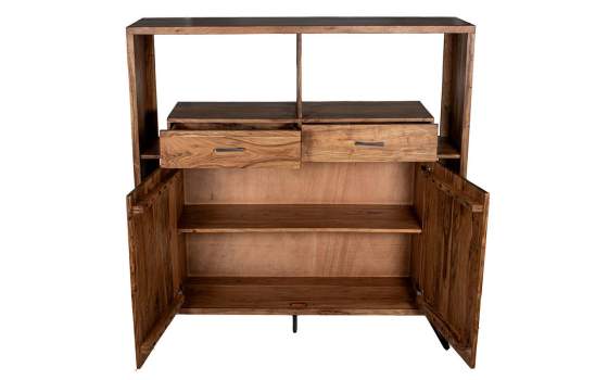 Aparador Alto Industrial 2 Cajones 2 Puertas Serie Althaus