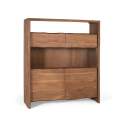 Aparador Alto Madera Acacia 4 Puertas - Serie Aratany