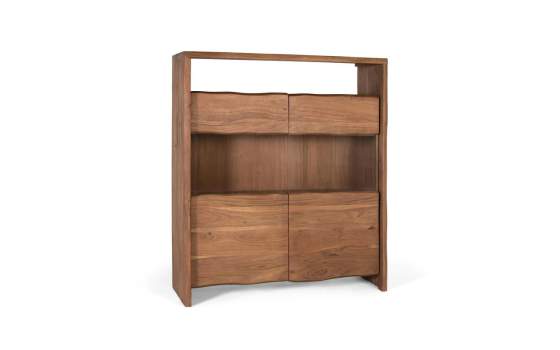 Aparador Alto Madera Acacia 4 Puertas - Serie Aratany