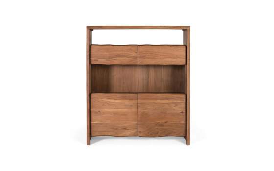 Aparador Alto Madera Acacia 4 Puertas - Serie Aratany