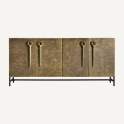 Aparador Art Deco Oro Viejo 4 Puertas Acero Negro Oro Athalla