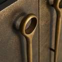 Aparador Art Deco Oro Viejo 4 Puertas Acero Negro Oro Athalla