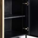 Aparador Art Deco Oro Viejo 4 Puertas Acero Negro Oro Athalla