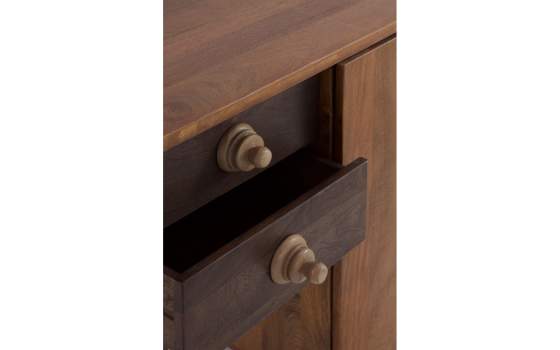 Aparador Asimetrico Diseño Madera de Acacia Serie Axisme