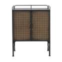 Aparador Auxiliar Metalico 2 Puertas Negro Bronce Serie Adenaren