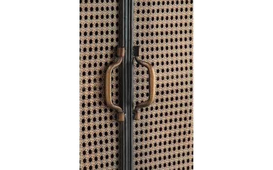 Aparador Auxiliar Metalico 2 Puertas Negro Bronce Serie Adenaren