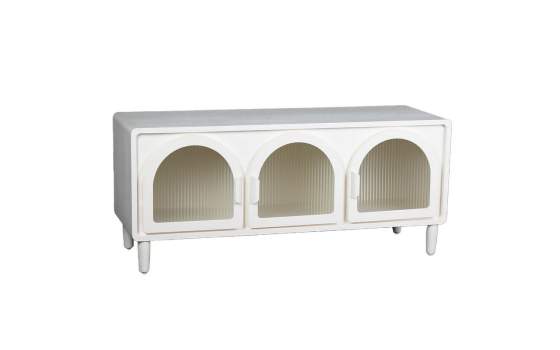 Aparador Bajo 3 Puertas Diseño Actual Blanco Serie Acester