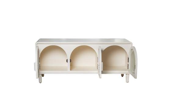 Aparador Bajo 3 Puertas Diseño Actual Blanco Serie Acester