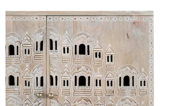 Aparador Blanco 2 Puertas Talladas Decoradas Serie Airoly