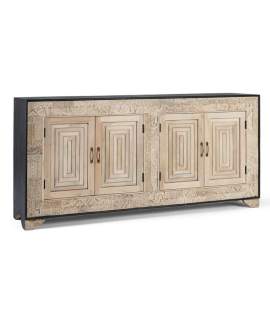 Aparador Blanco 4 Puertas Talladas Decoradas Mango Macizo Airoly