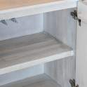 Aparador Blanco Actual 4 Puertas Madera Piedra - Serie Alterici