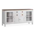 Aparador Blanco Colonial 3 Cajones 4 Puertas Serie Everest