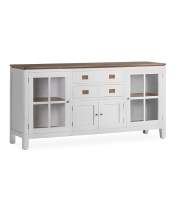 Aparador Blanco Colonial 3 Cajones 4 Puertas Serie Everest