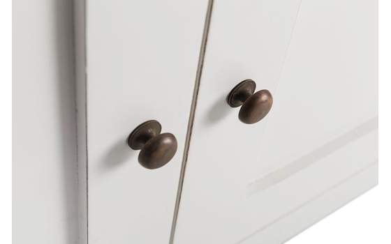 Aparador Blanco Colonial 3 Cajones 4 Puertas Serie Everest