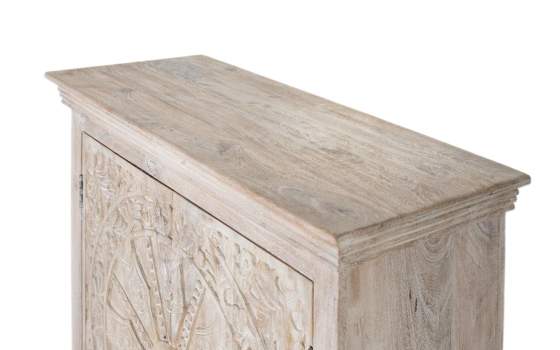 Aparador Blanco Decapado 2 Puertas Talladas Serie Ateneas