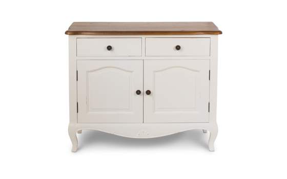 Aparador Blanco y Bicolor 2 Puertas Cajones Estilo Vintage Paris