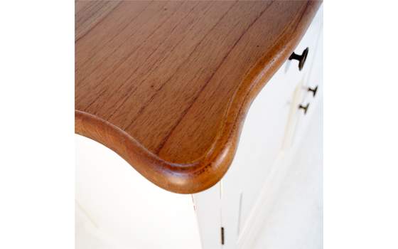 Aparador Blanco y Bicolor 2 Puertas Cajones Estilo Vintage Paris