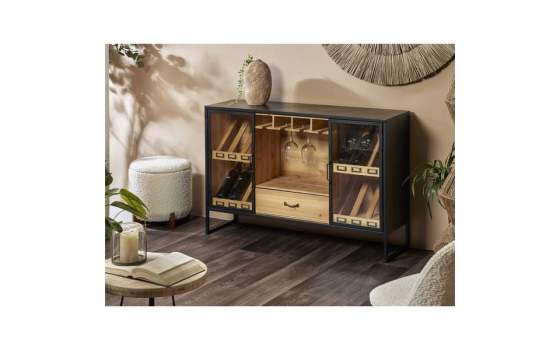 Aparador Botellero Estilo Industrial Serie Ayesta