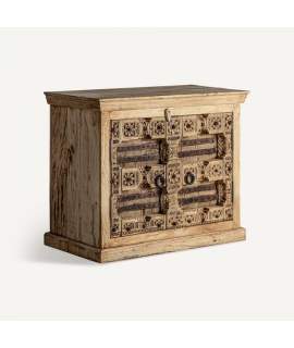 Aparador Buffet 2 Puertas Rustico Tallado Serie Phalodi
