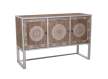 Aparador Buffet 3 Puertas Decoradas Estilo Oriental Serie Akain