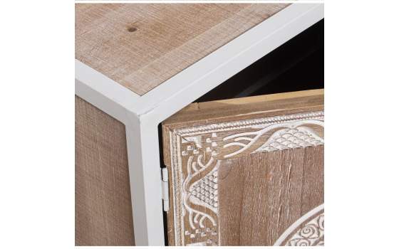 Aparador Buffet 3 Puertas Decoradas Estilo Oriental Serie Akain