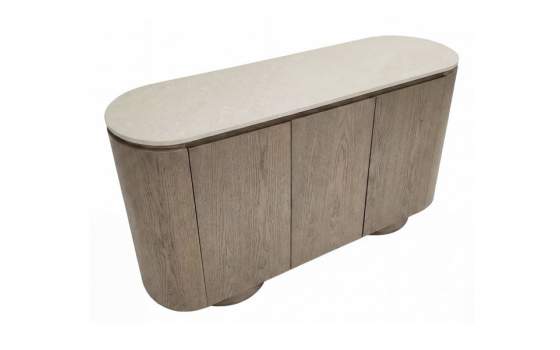 Aparador Buffet 3 Puertas Fresno Lavado y Silestone London