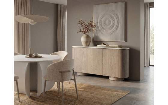 Aparador Buffet 3 Puertas Fresno Lavado y Silestone London