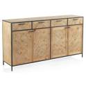 Aparador Buffet 4 Puertas 4 Cajones Estilo Industrial Adisf