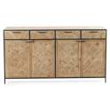 Aparador Buffet 4 Puertas 4 Cajones Estilo Industrial Adisf