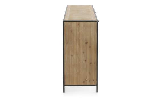 Aparador Buffet 4 Puertas 4 Cajones Estilo Industrial Adisf
