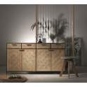 Aparador Buffet 4 Puertas 4 Cajones Estilo Industrial Adisf