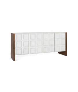 Aparador Buffet 4 Puertas Bicolor Blanco Madera Viren