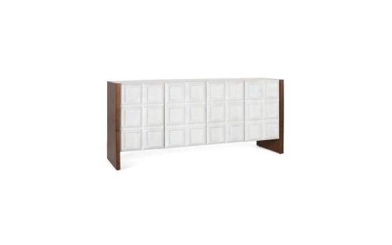 Aparador Buffet 4 Puertas Bicolor Blanco Madera Viren