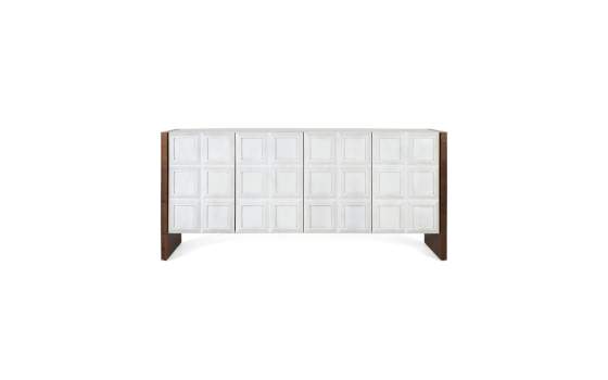 Aparador Buffet 4 Puertas Bicolor Blanco Madera Viren