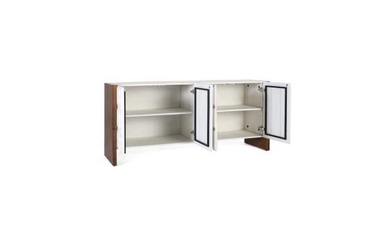 Aparador Buffet 4 Puertas Bicolor Blanco Madera Viren