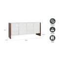 Aparador Buffet 4 Puertas Bicolor Blanco Madera Viren
