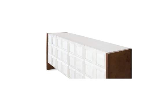 Aparador Buffet 4 Puertas Bicolor Blanco Madera Viren