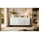 Aparador Buffet 4 Puertas Bicolor Blanco Madera Viren