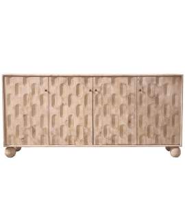 Aparador Buffet 4 Puertas Blanco Decape Serie Alting