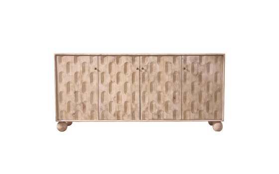 Aparador Buffet 4 Puertas Blanco Decape Serie Alting