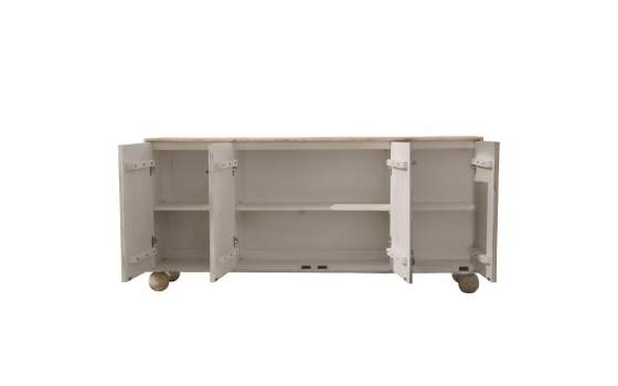 Aparador Buffet 4 Puertas Blanco Decape Serie Alting