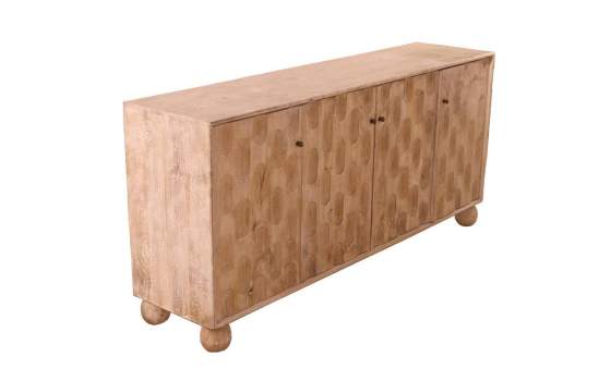 Aparador Buffet 4 Puertas Blanco Decape Serie Alting