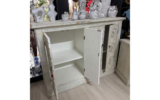 Aparador Buffet 4 Puertas Blanco Roto Serie Aizarte