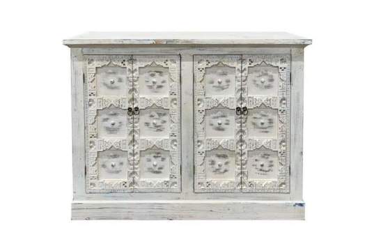 Aparador Buffet 4 Puertas Blanco Roto Serie Aizarte